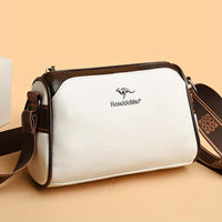 Elegante Damen-Umhängetasche aus funktionalem veganem Leder - Beige