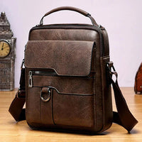 Elegante Damenhandtasche, zeitloses Design, Leder - Dunkelbraun