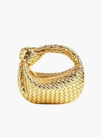 Elegante Damenhandtasche aus praktischem veganem Leder - Gold