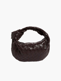 Elegante Damenhandtasche aus praktischem veganem Leder - Kaffee