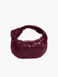 Elegante Damenhandtasche aus praktischem veganem Leder - Burgund