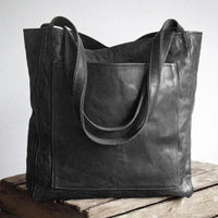Elegante Damenhandtasche aus stilvollem PU-Material - Schwarz