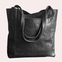 Elegante Damenhandtasche aus veganem Leder - Schwarz