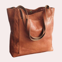 Elegante Damenhandtasche aus veganem Leder - Braun