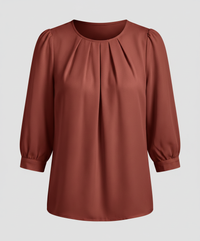 Elegante Satin Bluse Damen - Rot