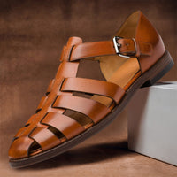 Damen Sandalen Riemen Klassischem Design - Braun