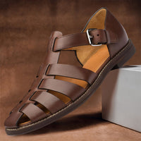 Damen Sandalen Riemen Klassischem Design - Dunkelbraun