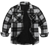 David | Stylische Holzfäller-Jacke Herren robust & warm - Grau