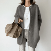 Damen Cardigan Stylisch Bequem Jeden Anlass - Grau