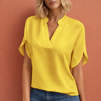 Elegante luftige Bluse für Damen mit schmeichelhaftem Schnitt | Maud - Gelb