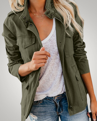 Tanja | Damen Casual Herbst Übergangsjacke - Grün