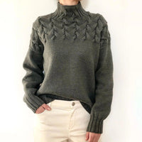 Elva | Gemütlicher Damen-Rollkragenpullover - Grau