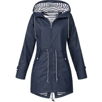 Fleur | Damen-Hoodie-Jacke mit Kordelzug - Marineblau