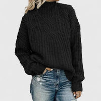 Emma | Damen Pullover elegant mit feinem Design - Schwarz