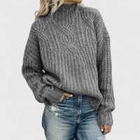 Emma | Damen Pullover elegant mit feinem Design - Grau