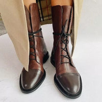 Silke | Damen Lässig Orthopädische Lederstiefel - Braun