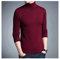 Herren-Rollkragenpullover - KORELIN - Rot