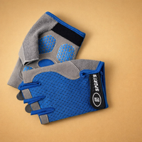 Halbfingerhandschuhe für Radfahren und Outdoor-Aktivitäten – Atmungsaktives und rutschfestes Design - Blau