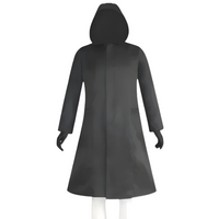 Roter Overall mit Maske Unisex Halloween Cosplay Kostüm - Schwarzer Mantel