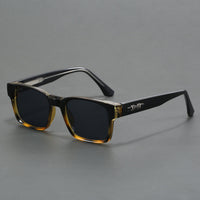 Maximilian | Elegante Polarisierte Sonnenbrille für Männer - Schwarzes Leopardenmuster