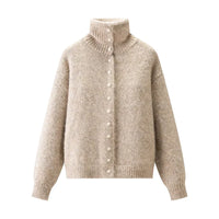 Theresa | Weicher Damen Strickcardigan modern geschnitten - Khaki