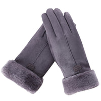 Pelzhandschuhe | Warme, wasser- und berührungssichere Handschuhe - Grau
