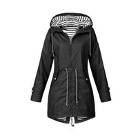 Fleur | Damen-Hoodie-Jacke mit Kordelzug - Schwarz