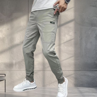 Herren Cargo Hose Outdoor Freizeithose Elastisch Taschen - Grün