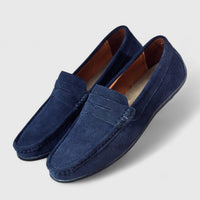 Herren Loafer Schwarz Orthopädisch Mit Arch Support – Klassische Penny Loafer Schuhe Für Komfort Und Stil - Marineblau