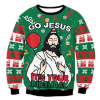 Herren Weihnachts Pullover Gemütlich Warm Strickstoff - Grün