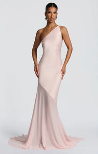 Feline | Damen Maxikleid – Sinnliches Katzenartiges Maxi Kleid - Pink