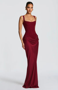 Nina | Damen Maxikleid – Strahlendes Selbstbewusstes Maxi Kleid - Rot