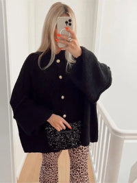 Mara | Oversized Cardigan für jeden Anlass - Schwarz