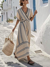 Ingrid™ - Lang Sommerkleid - Abrikoos