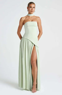 Donna | Damen Trägerloses Maxikleid – Trägerloser Maxi Kleid Selbstbewusst - Mint