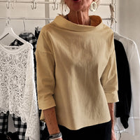 Sofia - Elegant geschnittenes Damenoberteil mit lässiger Passform - Khaki