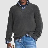 Sean - Herrenpullover mit Reißverschluss - Grau