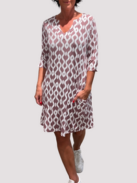 Jazmin - Lässiges Midikleid mit Rüschen - Braun