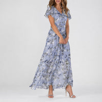 Lea - Ein vielseitiges Blumen-Midikleid für jede Gelegenheit - Violett