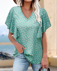Vendee - Elegante Bluse mit Raffungen - Grün