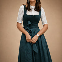 Alice - Einfaches Oktoberfest-Midikleid (Futter nicht enthalten) - Grün