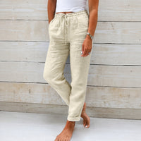 Dyan - Damenhose mit Zugband für einen lässigen Stil - Beige