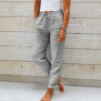 Dyan - Damenhose mit Zugband für einen lässigen Stil - Grau
