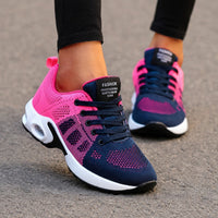Lina - Bequeme Sneaker mit luftdurchlässiger Polsterung - Rosa Blau