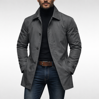 Leon | Eleganter Herrenmantel mit modernem Schnitt - Grau