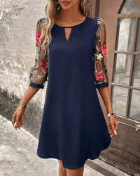 Sofia | Feminines Sommerkleid in elegantem Look - Marineblau