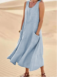 Johanna Maxi Sommerkleid | Dein bestes Sommerkleid! - Blau