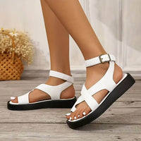 Rosalie | Elegante Damen Sandalen Zehensteg Design - Weiß