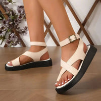 Rosalie | Elegante Damen Sandalen Zehensteg Design - Beige