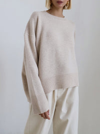 Frauke | Lässig Warmer Strickpullover - Beige